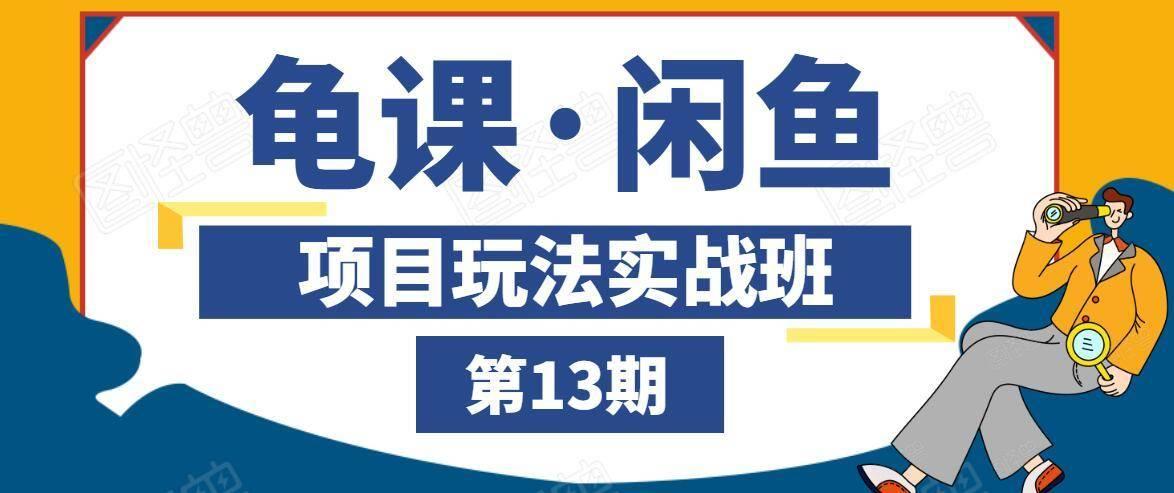 龟课·闲鱼项目玩法实战班第13期，轻松玩转闲鱼，多渠道多方法引流到私...插图