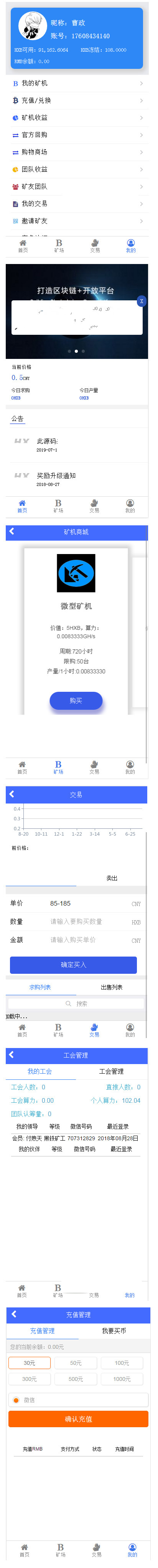 Thinkphp内核：最新版本区块链蚂蚁系统、点对点交易、曲线图、六级分销插图1