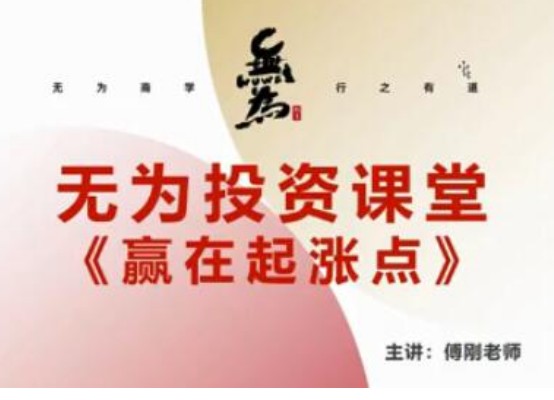 2021年无为学院傅刚老师《赢在起涨点》寻底涨停战法视频课程插图