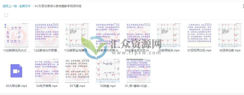 孙亘古紫微斗数视频讲座 百度云下载插图