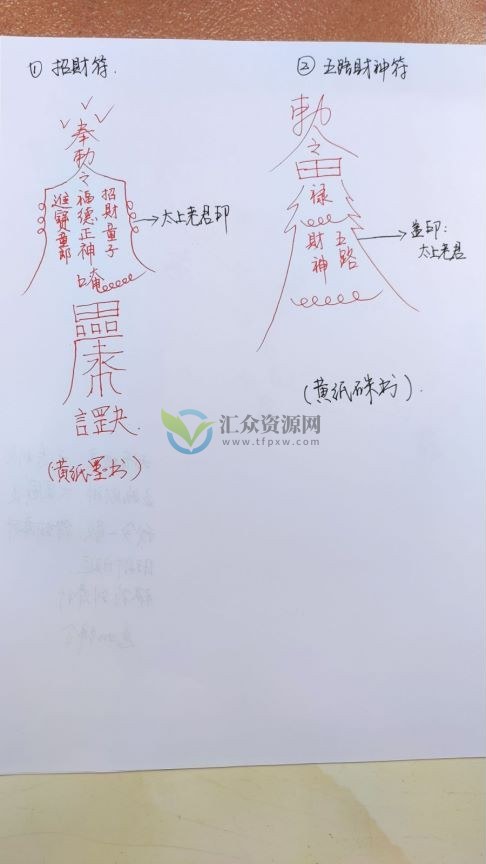 易旺-道门秘术之五路财神法（双阵法）视频+手写讲义插图1