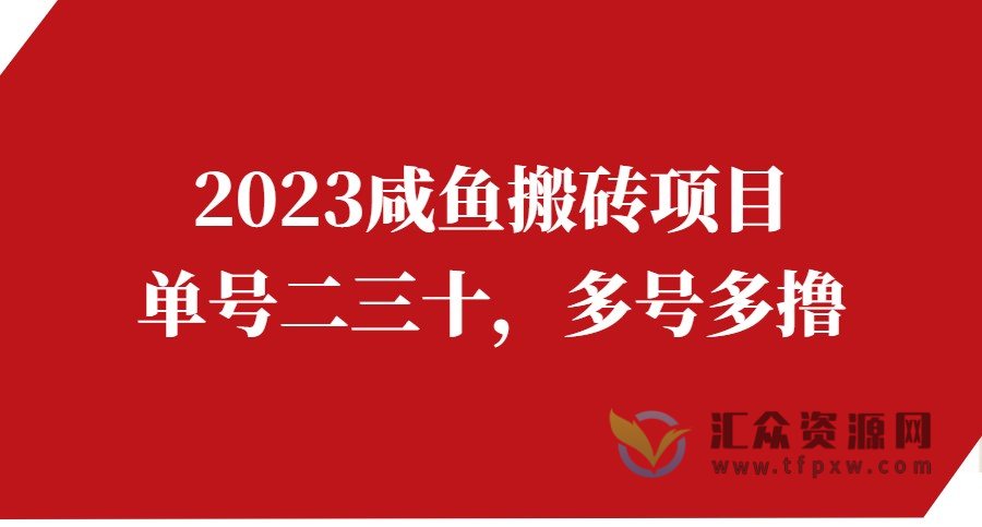 2023闲鱼搬砖项目，单号二三十，可多号多撸插图