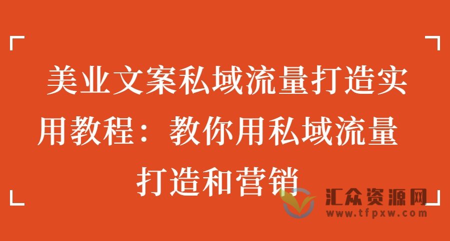 《美业文案私域流量打造实用教程》教你用私域流量打造和营销插图