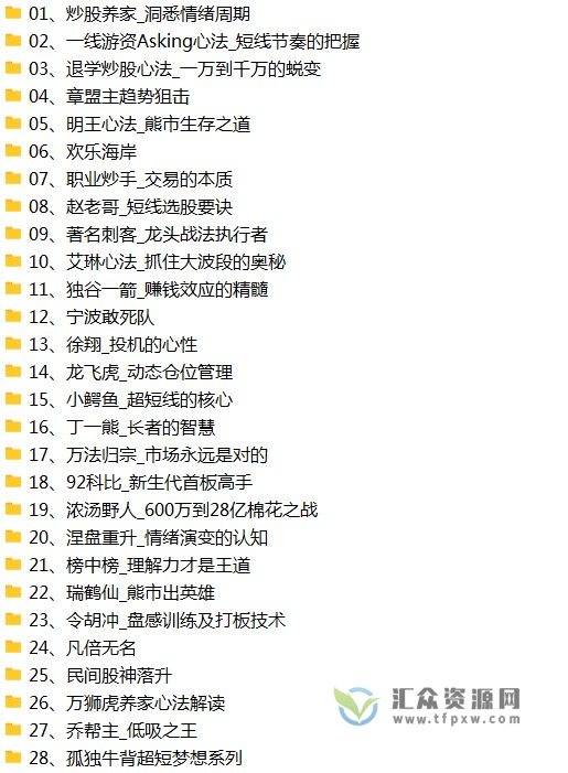 28位游资悟道心法（音频+电子书）插图