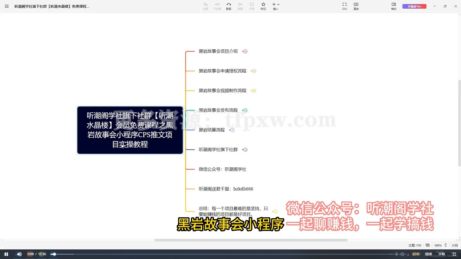 1万播放充值500！三级分销小说推文模式！听潮阁学社黑岩故事会实操全流程插图