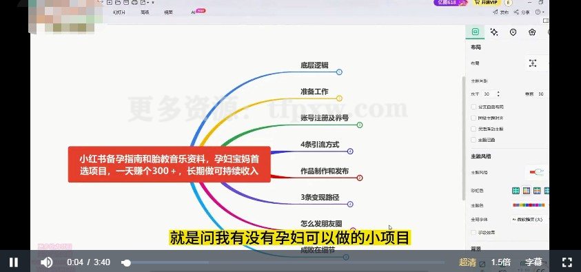 小红书备孕指南和胎教音乐资料一天赚300＋长期可做插图