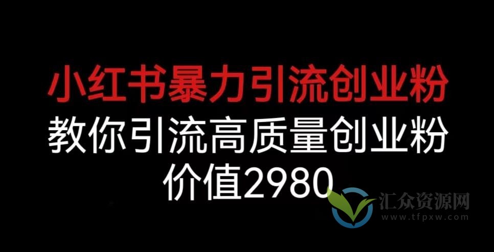 高效引流策略解密：小红书暴力引流，助力创业者吸引千万忠实粉丝（视频教程+软件）插图