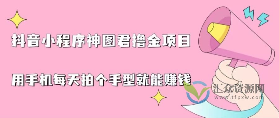 抖音小程序神图君撸金项目，用手机每天拍个手型挂载一下小程序就能赚钱插图