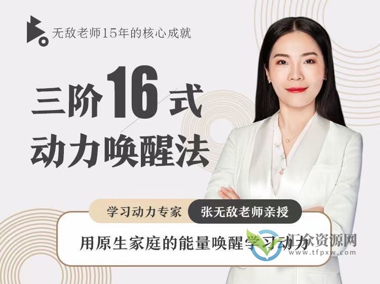 张无敌老师15年的核心成就《3阶16式动力唤醒法——用原生家庭的能量唤醒学习动力》插图